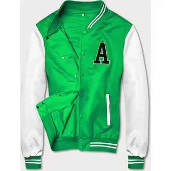 Pánská mikina Zelená pánská baseballová mikina (8B1157-27) odstíny zelené XL