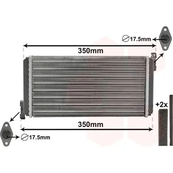 Výměník tepla, vnitřní vytápění VAN WEZEL 30006109