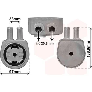 Chladič motoru Olejový chladič, motorový olej VAN WEZEL 18013708