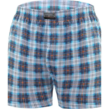 Boxerky Pánské boxerky PANTHER - SESTO SENSO BÍLÁ/DŽÍNY/POMAR M