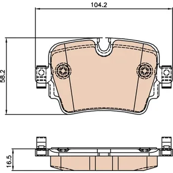 Brzdová destička Sada brzdových destiček, kotoučová brzda TRW GDB2066