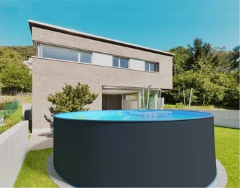 Bazén Planet Pool 450 x 122 cm bez filtrace antracit/modrý 
