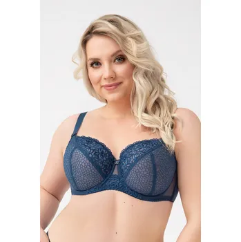 Podprsenka Měkká dámská podprsenka K728 BIG EDITH Modrá 65M