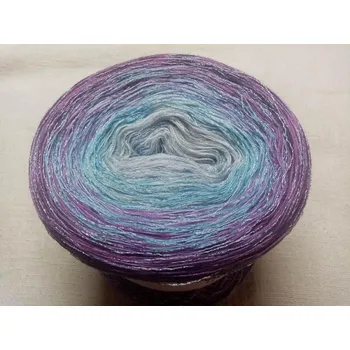 Příze Violetka 3-nitka 1000m s lurexem (Duhové klubko s lurexem Violetka)