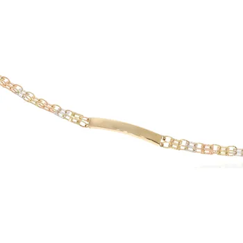 Náramek Zlatnictví Helios Kombinovaný zlatý náramek s vloženou destičkou