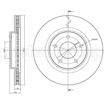 Brzdový kotouč Brzdový kotouč METELLI 23-1345C