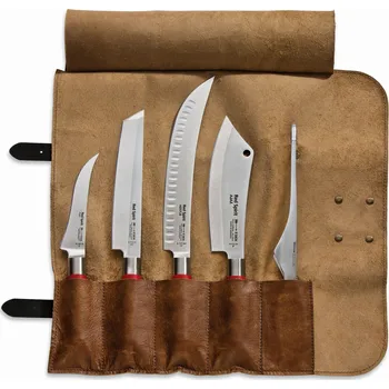 Kuchyňský nůž Kožené rolovací pouzdro s příslušenstvím série Red Spirit Hnědá