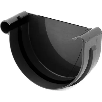 okap BRYZA Čelo žlabu LEVÉ plastové Ø 75 mm, Černá RAL 9005