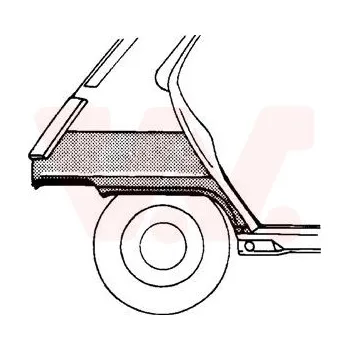 Blatník karosérie Boční stěna VAN WEZEL 4337148