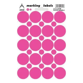 Speciální papír Označovací etikety - kolečka 25mm, neonová mix barev