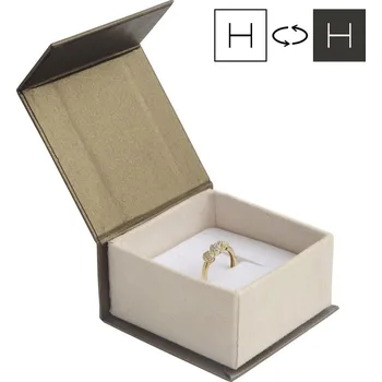 Dárková krabička Šperky4U Dárková krabička na prsten hnědá, magnetické zavírání - KR0318-BR