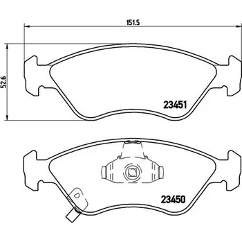 Brzdová destička Sada brzdových destiček, kotoučová brzda BREMBO P 30 007