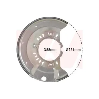 Brzdový kotouč Ochranný plech proti rozstřikování, brzdový kotouč VAN WEZEL 5430371