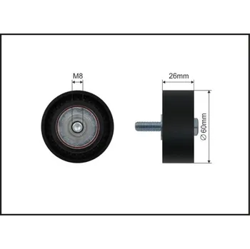 Vratná/vodicí kladka, klínový žebrový řemen Caffaro 03-14