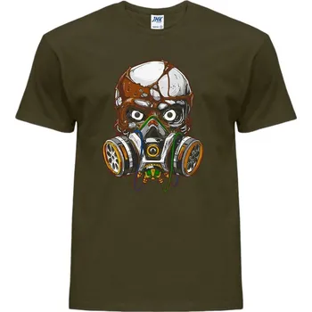 panske_levne_tricko_potisk_Tekno_plynova_maska Barva: Khaki, velikost: S