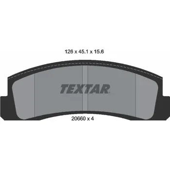 Brzdová destička Sada brzdových destiček, kotoučová brzda TEXTAR 2066001