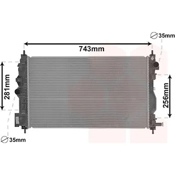 Chladič motoru Chladič, chlazení motoru VAN WEZEL 37002599