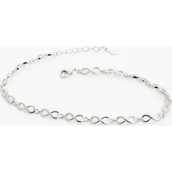 Náramek Dámský stříbrný náramek nekonečno 18 až 21 cm AGB396/21