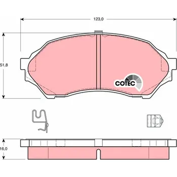 Brzdová destička Sada brzdových destiček, kotoučová brzda TRW GDB3193