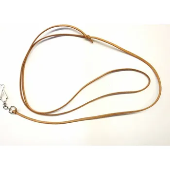 Vodítko pro psa Vypouštěcí vodítko Zubíček z kulaté přírodní kůže