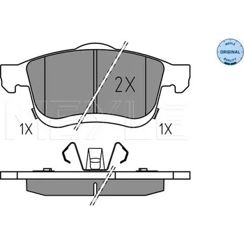 Brzdová destička Sada brzdových destiček, kotoučová brzda MEYLE 025 259 0621