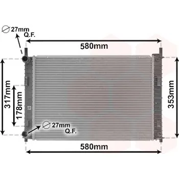 Chladič motoru Chladič, chlazení motoru VAN WEZEL 18002324