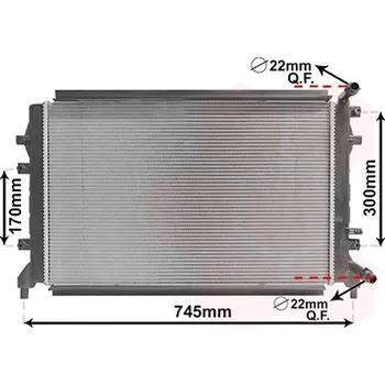 Chladič motoru Chladič, chlazení motoru VAN WEZEL 58012715