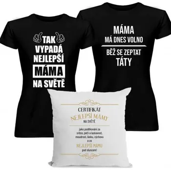 Žertovný předmět Sada nejlepších produktů pro maminku- Tričkový.cz