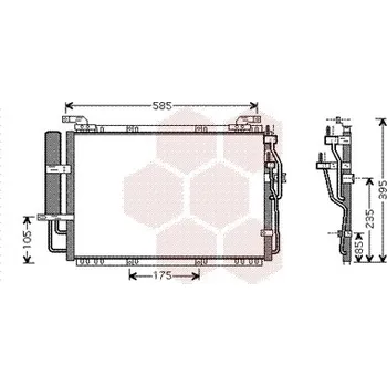 Výparník klimatizace Kondenzátor, klimatizace VAN WEZEL 82005091
