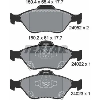 Brzdová destička Sada brzdových destiček, kotoučová brzda TEXTAR 2495201