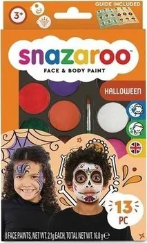 Speciální výtvarná barva Snazaroo Sada barev na obličej 13 ks 8x 2 ml Halloween