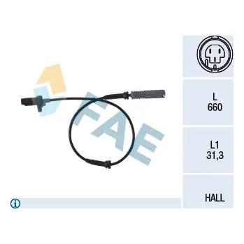 ABS Snímač, počet otáček kol FRANCISCO ALBERO S.A. 78044