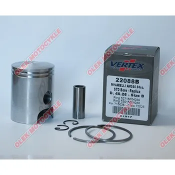 Píst motoru Píst Vertex MINARELLI AM6, APRILIA, YAMAHA (40,28mm) REPLICA NICASIL (28,00/2,00/12,00) (kroužky 53015004030 X 1, 52715004030 X 1) (Píst Vertex MINARELLI AM6, APRILIA, YAMAHA (40,28mm) REPLICA NICASIL (28,00/2,00/12,00) (kroužky 53015004030 X 1, 527150040