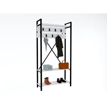 Předsíňová stěna ASIR Alfa bílá/šedá