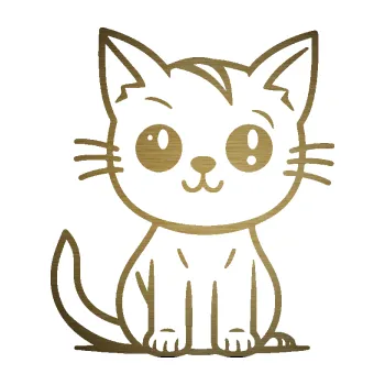 Samolepící dekorace SAMOLEPKA Kočka 036 levá (64 - škrábaný kov zlatý) NA AUTO, NÁLEPKA, FÓLIE, POLEP, TUNING, VLASTNÍ TEXT, TISK, AUTOSAMOLEPKY.cz, POLEPY, OBRÁZEK, LOGO, SAMOLEPKY