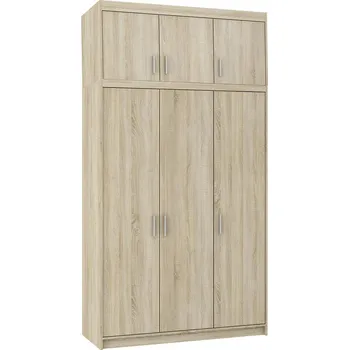 Šatní skříň Šatní skříň ELENA 3D + nástavec | 133 cm | dub sonoma