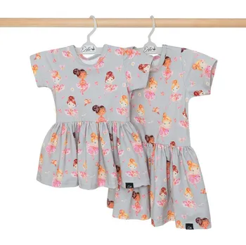 Kojenecké šaty ESITO Šaty pro holčičky Baletka šedá Vel. 92