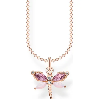 Náhrdelník THOMAS SABO náhrdelník Dragonfly with stones rose gold KE2096-321-7-L45V