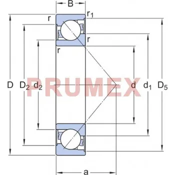 SKF 7305 BE-2RZP kuličkové ložisko s kosoúhlým stykem
