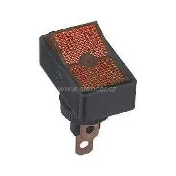 Auto elektroinstalace Vypínač kolébkový - ON-OFF 1pol.12V/20A, červené podsvícení