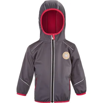 Dětský overall Little Angel Bunda softshell STRETCH - šedá/růžová Velikost oblečení: 116