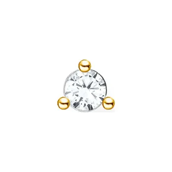 Náušnice THOMAS SABO kusová náušnice White stone gold H2197-414-14