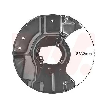Brzdový kotouč Ochranný plech proti rozstřikování, brzdový kotouč VAN WEZEL 0635371