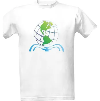 Pánská móda Tričko s potiskem Svět na fontáně pánské