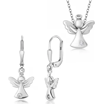Souprava šperků SOFIA stříbrný set náušnice, přívěsek a řetízek AUSFSB1ZZ0P-ZY+AUALMA2ZZ0P-ZY-2