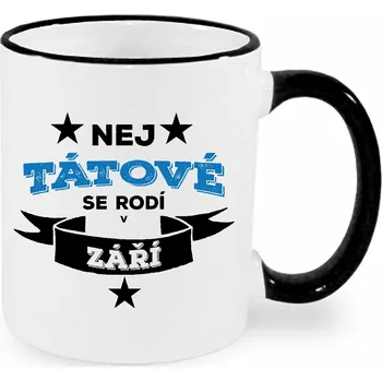 Hrnek - Nej tátové se rodí v září Barva: Černá