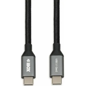 Datový kabel I-BOX USB C/USB C, 1 m kabel USB 3.2 Gen 2 (3.1 Gen 2), černý