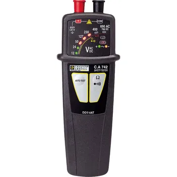 Multimetr Chauvin Arnoux C.A 742 dvoupólová zkoušečka napětí, CAT IV 600 V, LED, akustika