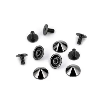 Hroty na oblečení - kužel antracitový