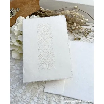 Pod Rukama Přání svatební z ručního papíru - krajka